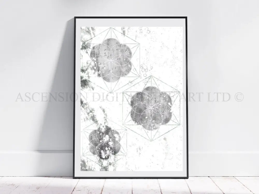 Sacred geometry art print, seed of life wall art