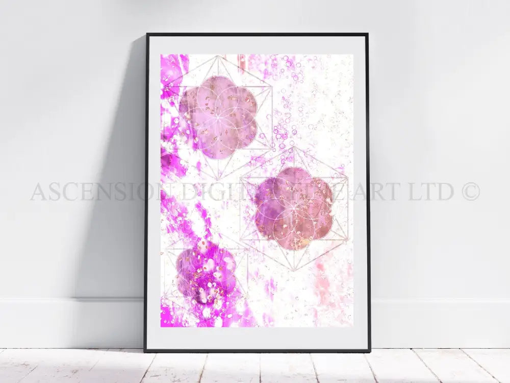Sacred geometry art prints, seed of life wall art