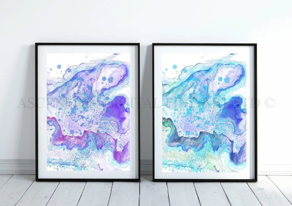Abstract coastal art prints