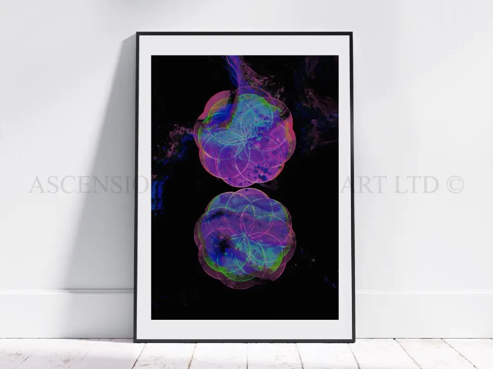 Sacred geometry art print, seed of life wall art
