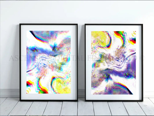 Abstract coastal art print