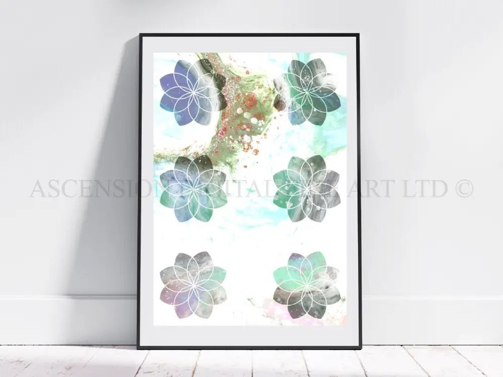 Sacred geometry art print, spiritual wall art