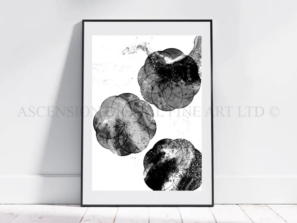 Sacred geometry art print, seed of life wall art
