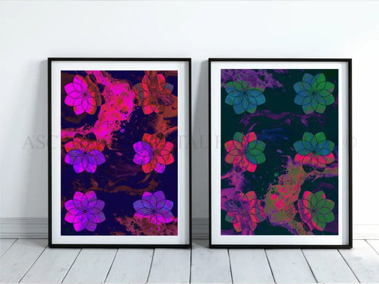 Seed of life art print, sacred geometry wall art.