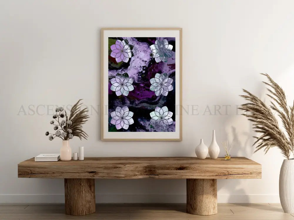 Seed of life art print, sacred geometry wall art