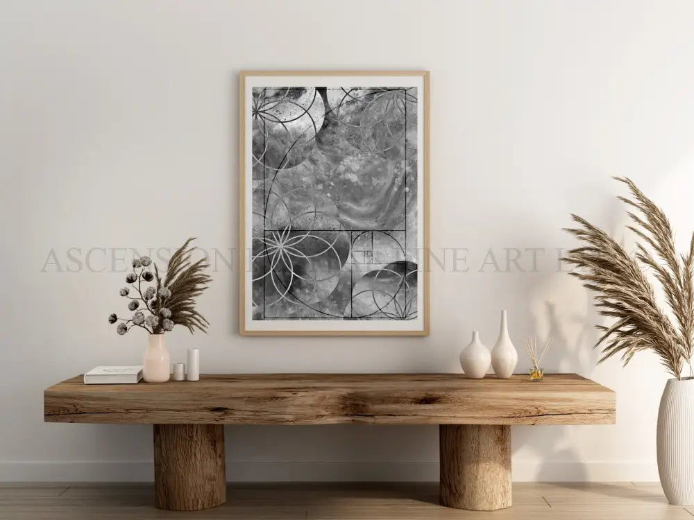 Sacred geometry art print, seed of life wall art
