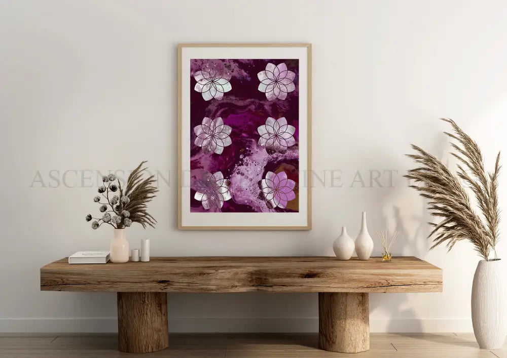Sacred geometry art print, seed of life wall art