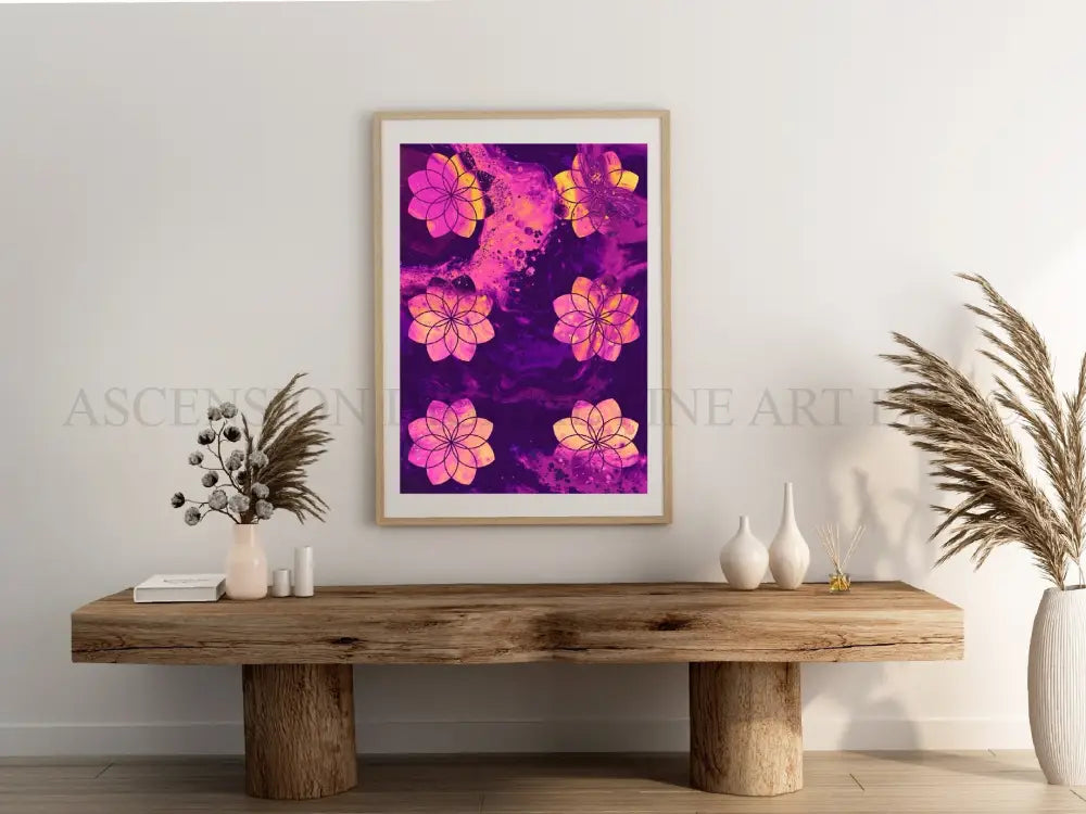Sacred geometry art print, seed of life wall art