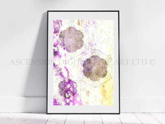 Sacred geometry art prints, seed of life wall art