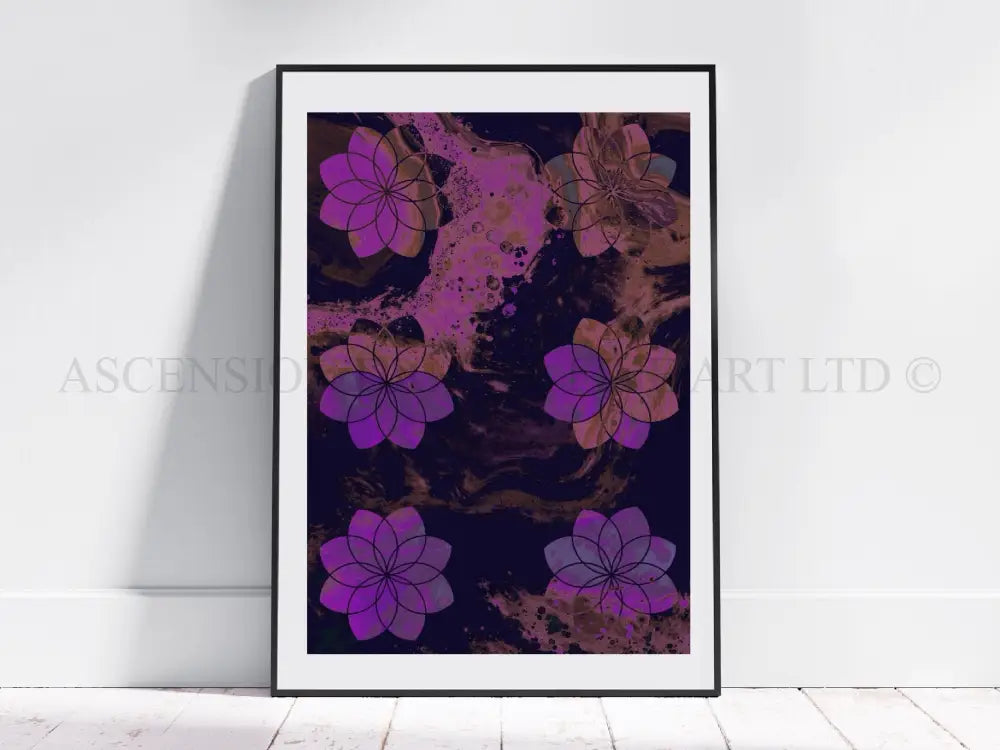 Sacred geometry art print, seed of life wall art