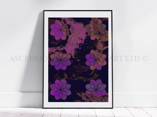 Sacred geometry art print, seed of life wall art