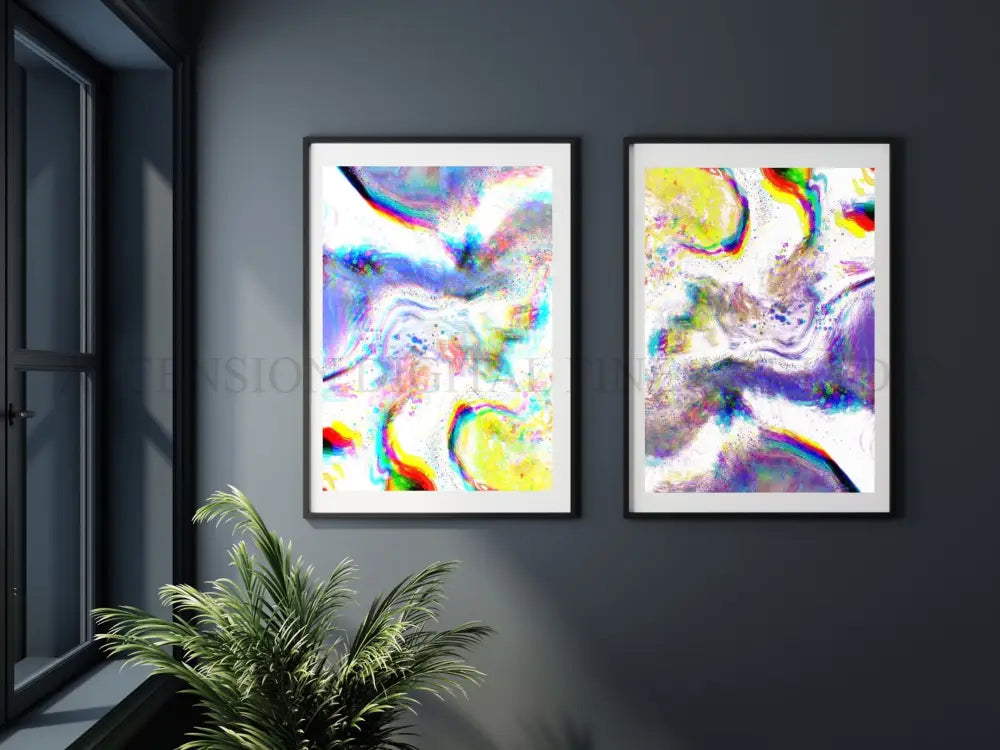 Abstract coastal art print