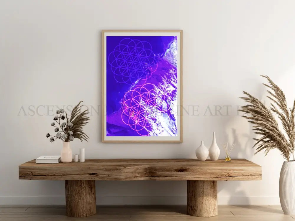 Sacred geometry art print,Flower of life