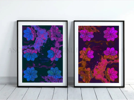 Seed of life art print, sacred geometry wall art