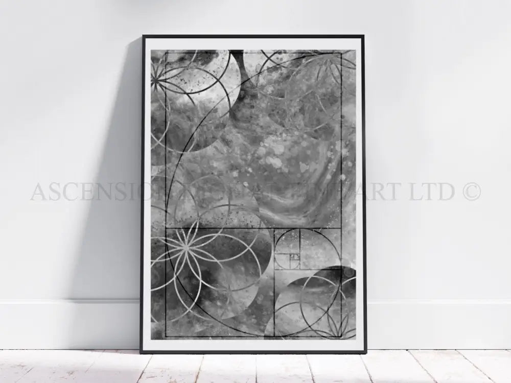 Sacred geometry art print, seed of life wall art,