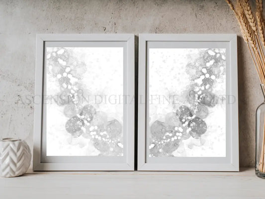 Neutral Abstract Art Prints | Set of Two