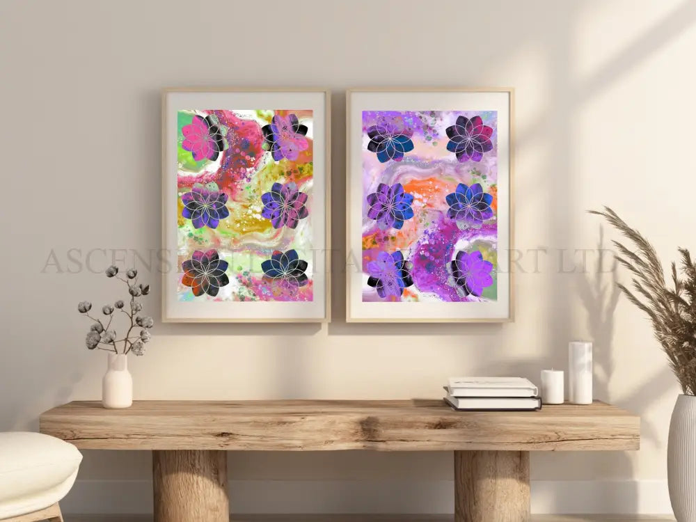 Seed of life art print, sacred geometry wall art