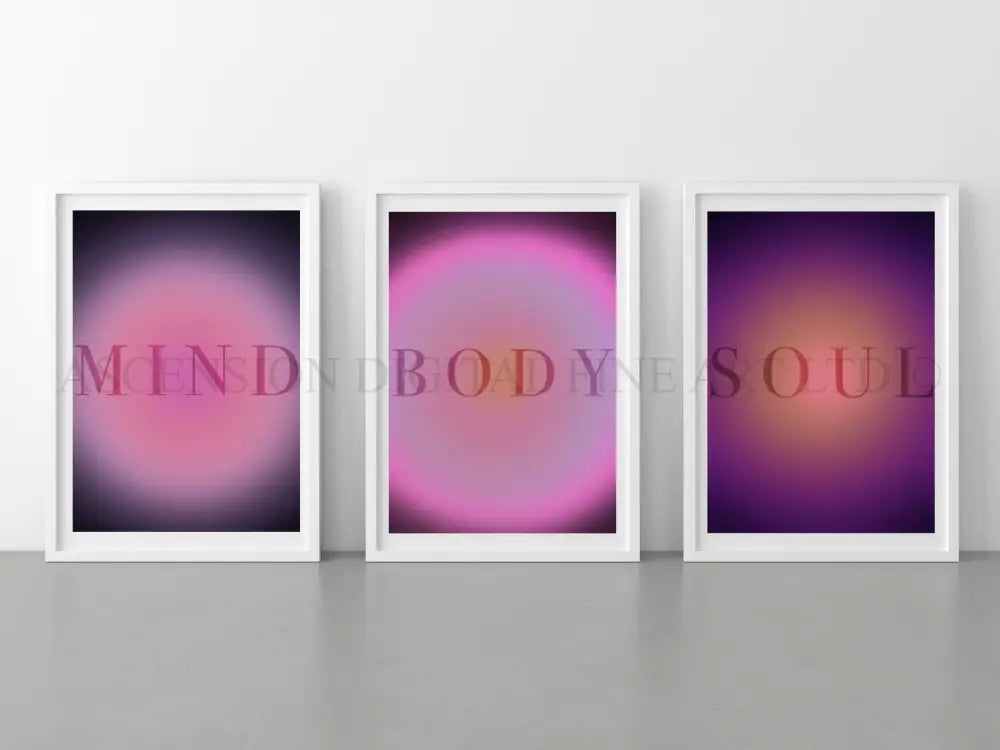 Spiritual Aura Art Print | Set of Three