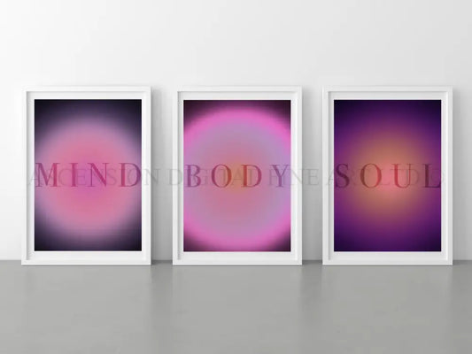Spiritual Aura Art Print | Set of Three