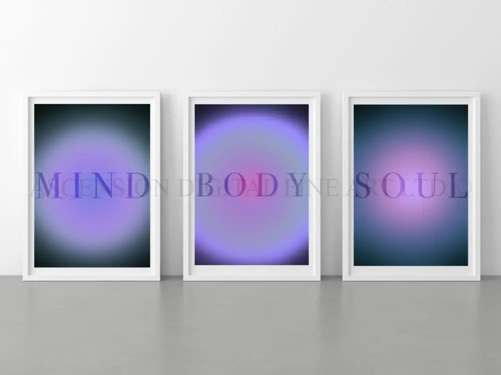 Spiritual Aura Art Print | Set of Three