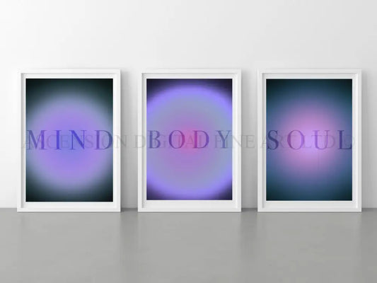 Spiritual Aura Art Print | Set of Three