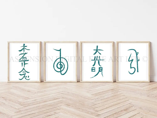 Reiki symbol art print, reiki wall art