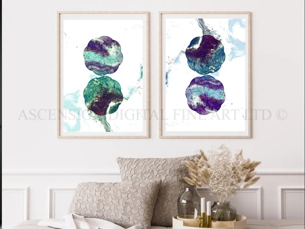 Sacred geometry art print, spiritual wall art
