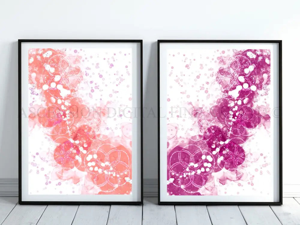 Vibrant Abstract Art Prints | Set of Two