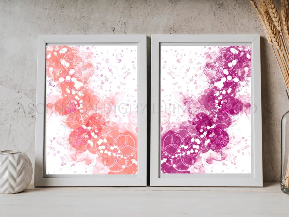 Vibrant Abstract Art Prints | Set of Two