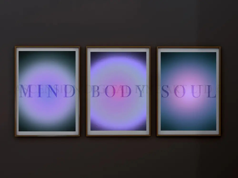 Spiritual Aura Art Print | Set of Three