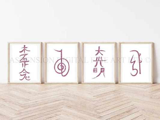 Reiki symbol art print, reiki wall art