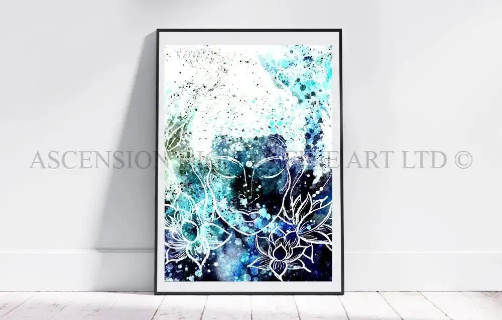 Buddha art print, spiritual wall art