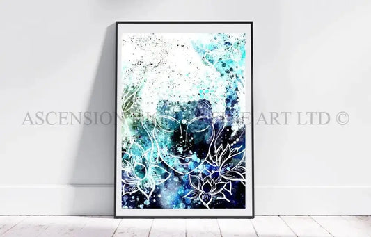 Buddha art print, spiritual wall art