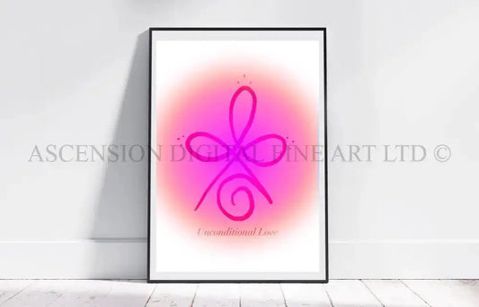Angelic symbols art prints set, healing Zibu wall art