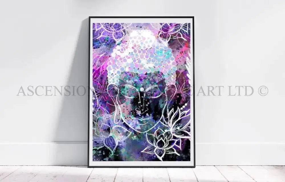 Buddha art print, spiritual wall art