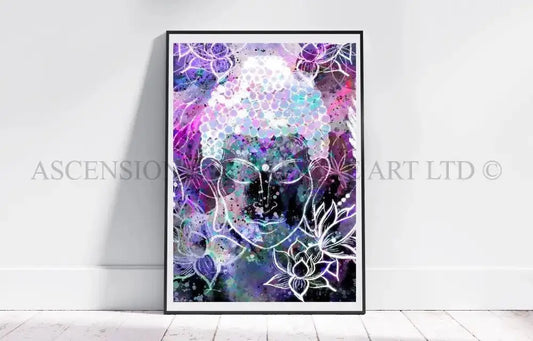 Buddha art print, spiritual wall art