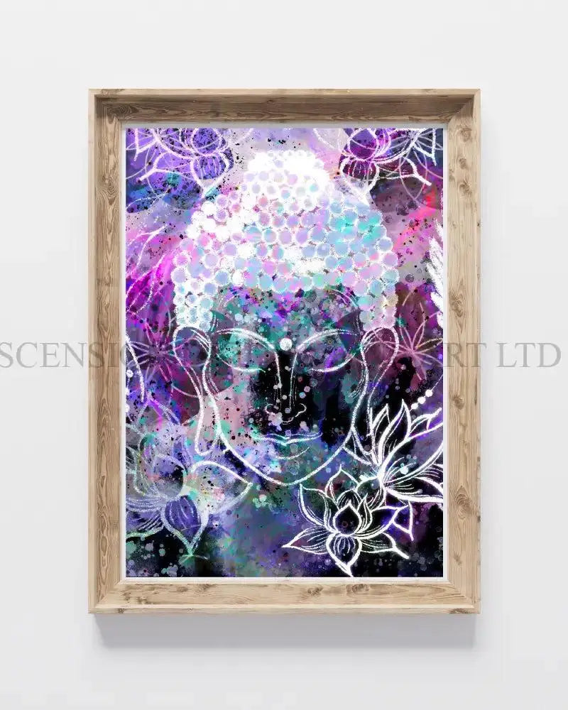 Buddha art print, spiritual wall art