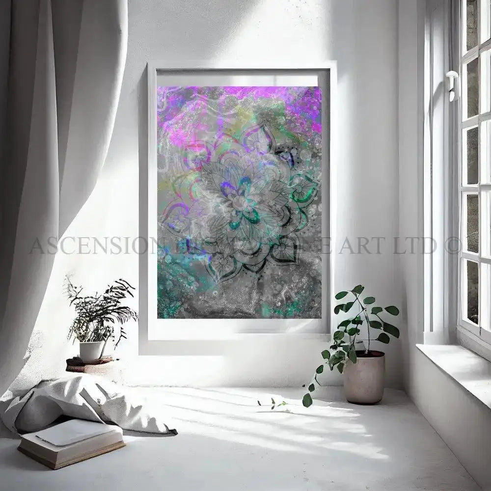Mandala art print, spiritual wall art