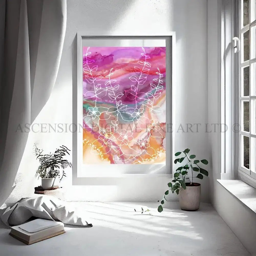 Watercolour art print, floral wall art