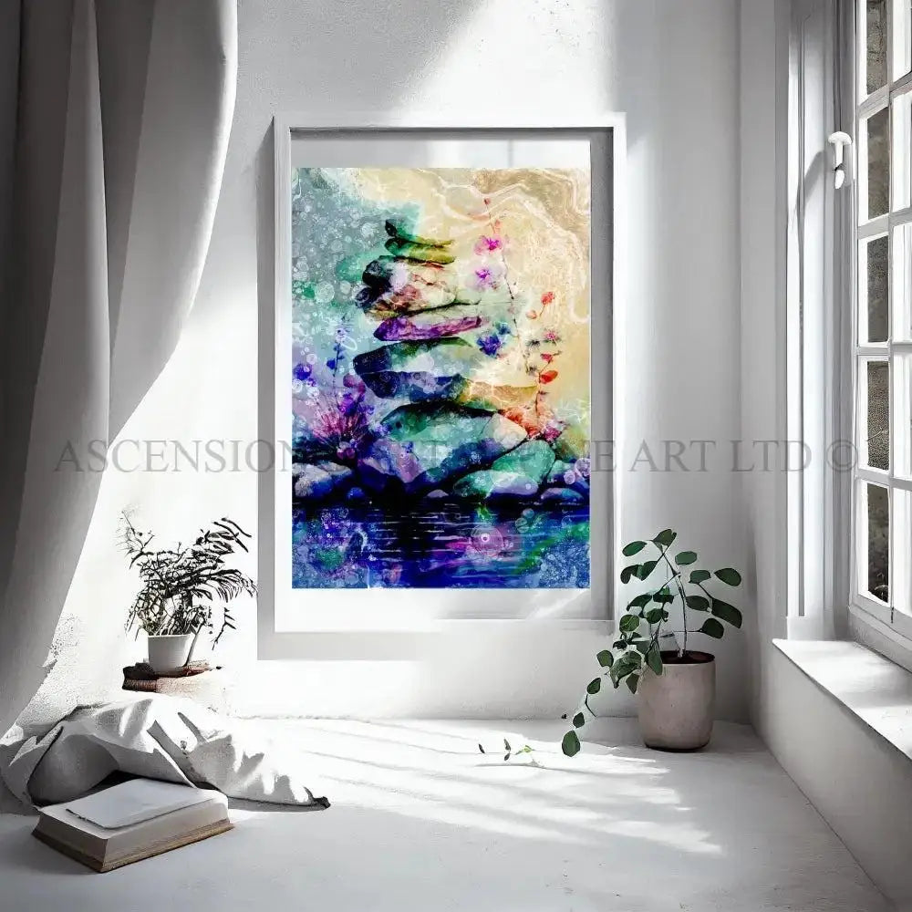 Balancing stones art orint