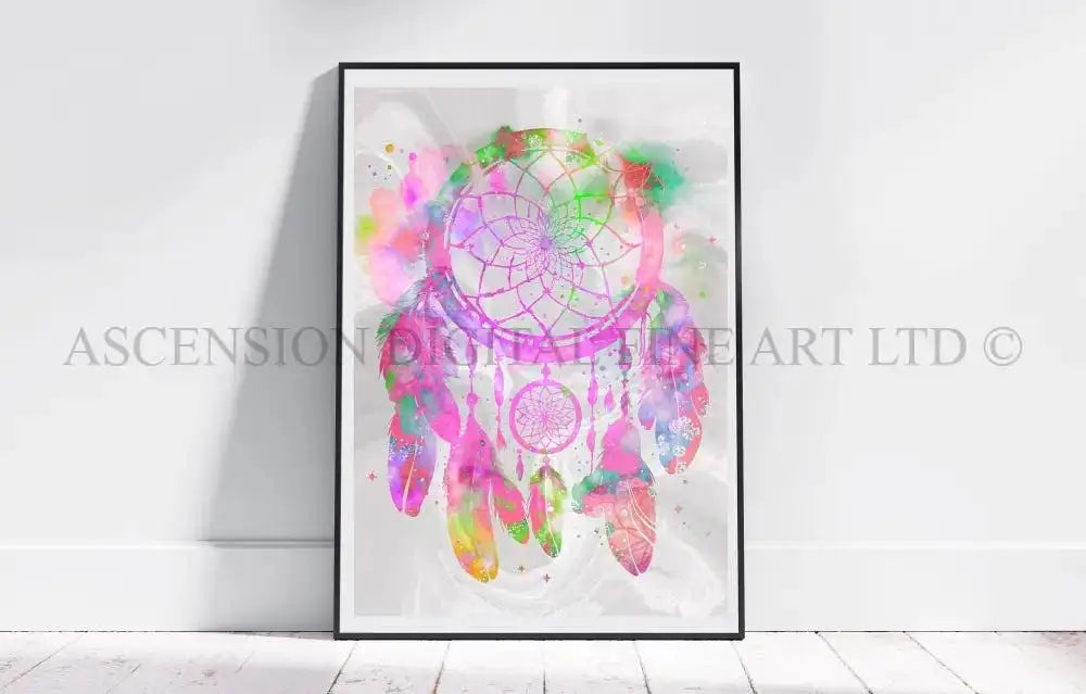 Dreamcatcher art print, meditation art print