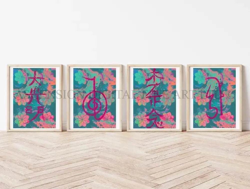 Reiki healing art print, reiki healing wall art