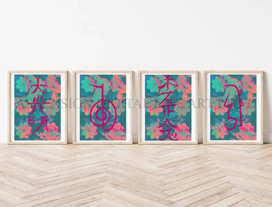 Reiki healing art print, reiki healing wall art