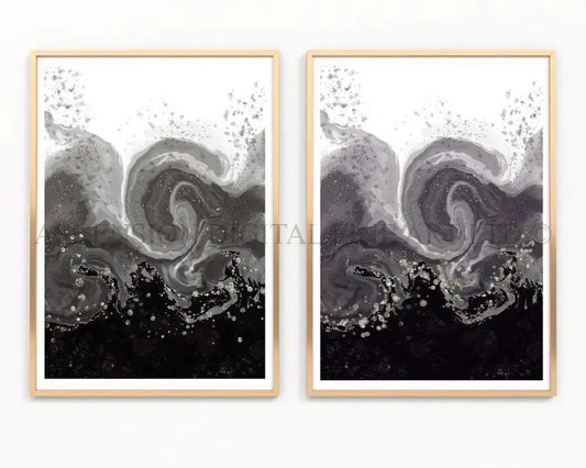 Abstract coastal art prints