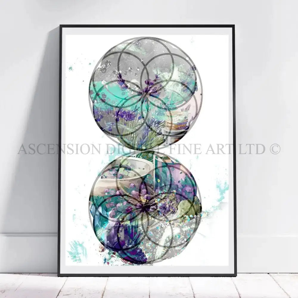 Sacred geometry art print, spiritual wall art