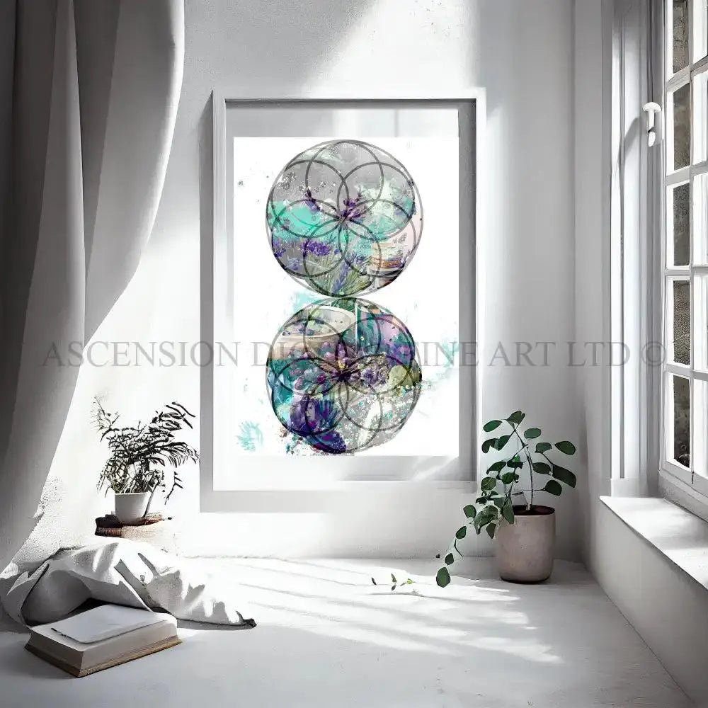 Sacred geometry art print, spiritual wall art