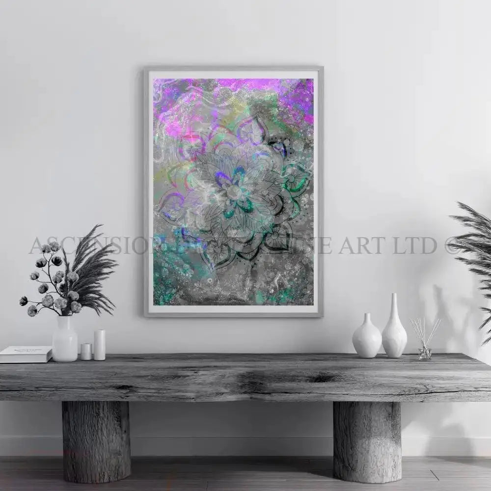 Mandala art print, meditation wall art