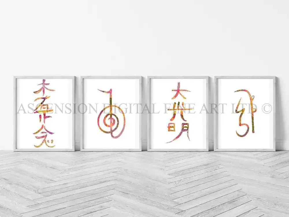 Reiki symbol art print, reiki wall art
