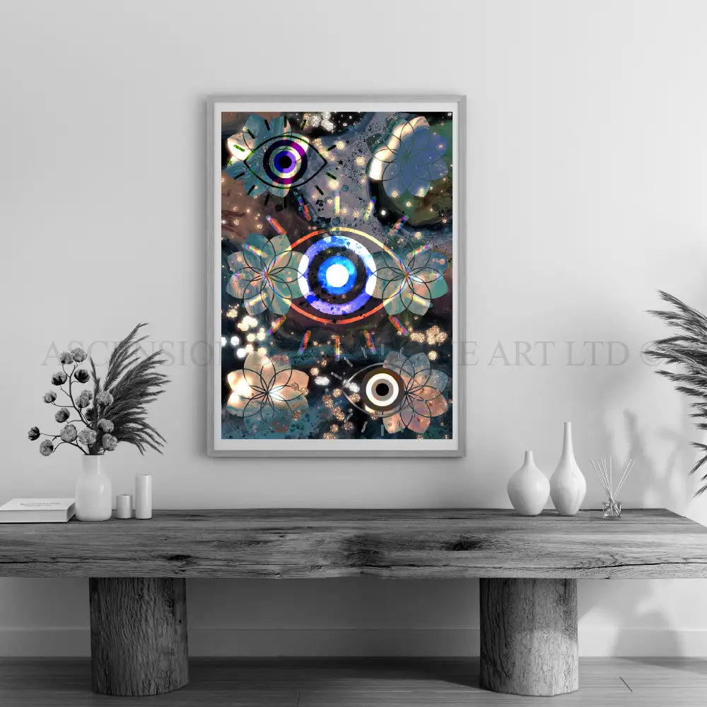 Meditation art print, third eye wall art