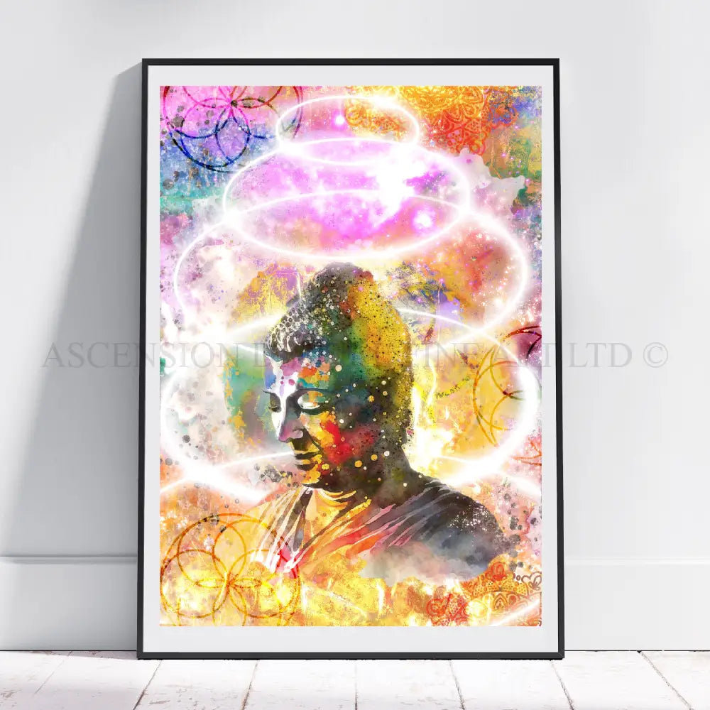 Buddha art print, spiritual wall art